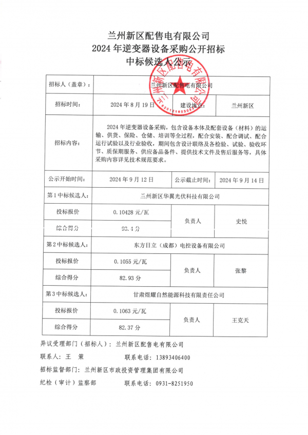 蘭州新區(qū)配售電有限公司2024年逆變器設(shè)備采購中標(biāo)候選人公示_00.png